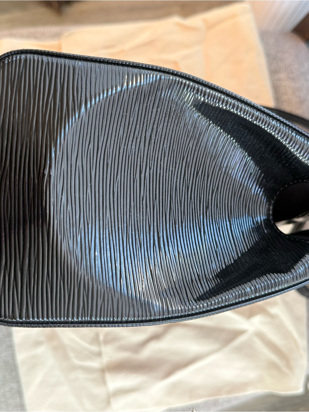 Louis Vuitton Black Patent Satchel with silver Accents - Picture 8 of 9